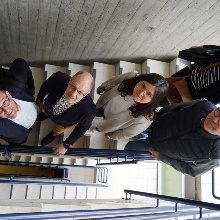 Besuch KollegInen aus Caen-on the stairs